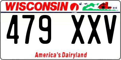 WI license plate 479XXV