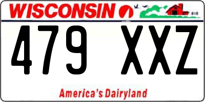 WI license plate 479XXZ