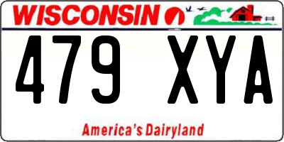 WI license plate 479XYA