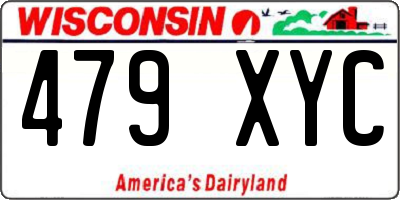 WI license plate 479XYC