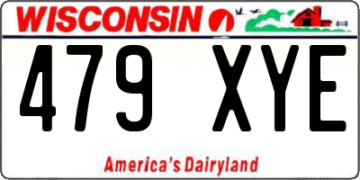 WI license plate 479XYE