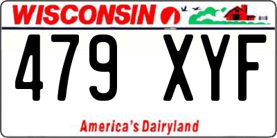 WI license plate 479XYF