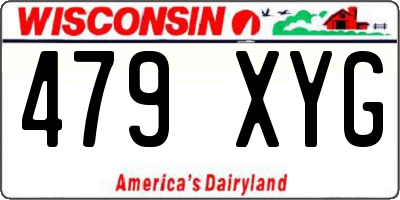 WI license plate 479XYG