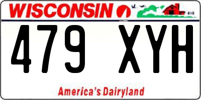WI license plate 479XYH