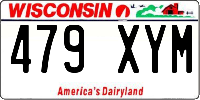 WI license plate 479XYM