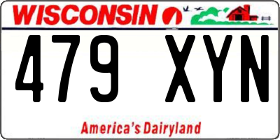 WI license plate 479XYN