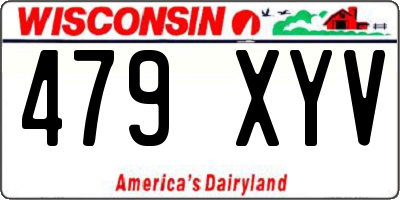 WI license plate 479XYV