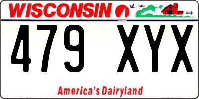 WI license plate 479XYX