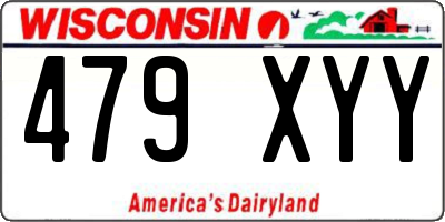 WI license plate 479XYY