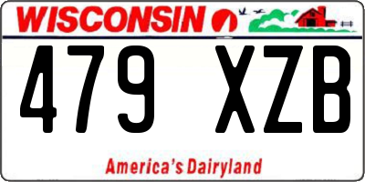 WI license plate 479XZB