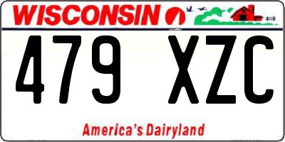 WI license plate 479XZC