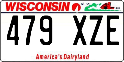 WI license plate 479XZE