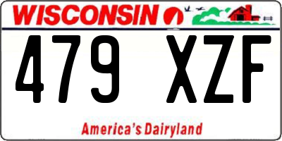WI license plate 479XZF