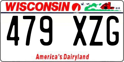 WI license plate 479XZG