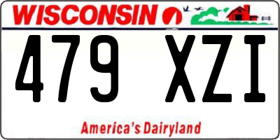 WI license plate 479XZI