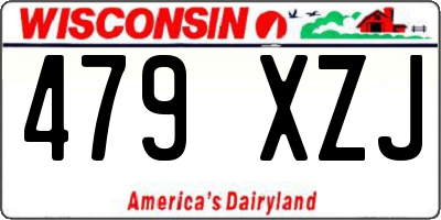 WI license plate 479XZJ