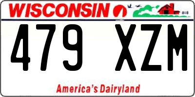WI license plate 479XZM