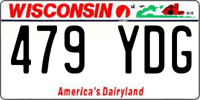 WI license plate 479YDG