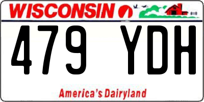 WI license plate 479YDH
