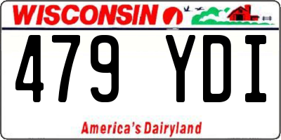 WI license plate 479YDI