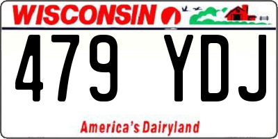 WI license plate 479YDJ