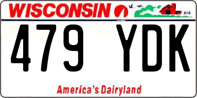 WI license plate 479YDK