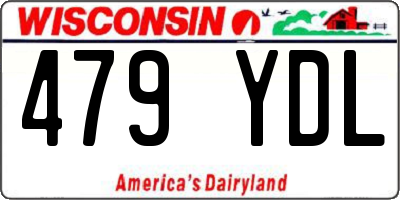 WI license plate 479YDL