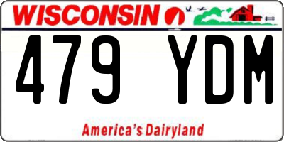WI license plate 479YDM