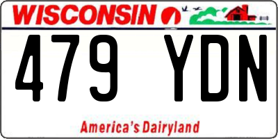 WI license plate 479YDN