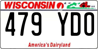WI license plate 479YDO