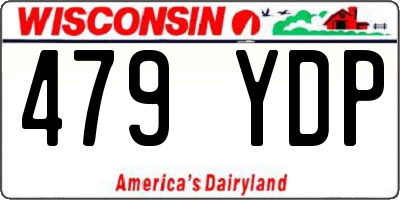WI license plate 479YDP