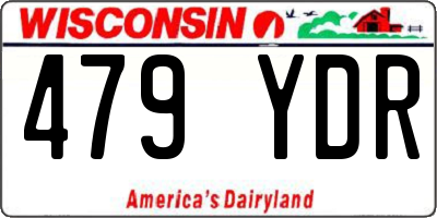 WI license plate 479YDR