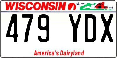 WI license plate 479YDX