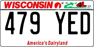 WI license plate 479YED