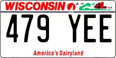 WI license plate 479YEE