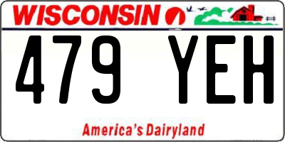 WI license plate 479YEH