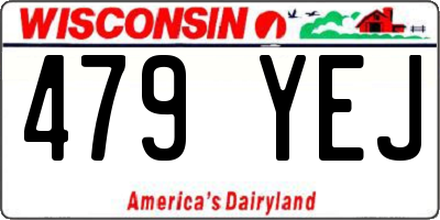 WI license plate 479YEJ