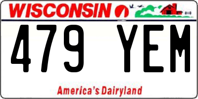 WI license plate 479YEM