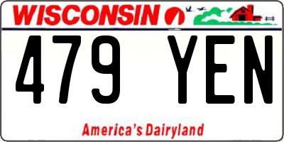 WI license plate 479YEN