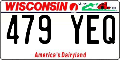 WI license plate 479YEQ