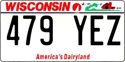 WI license plate 479YEZ