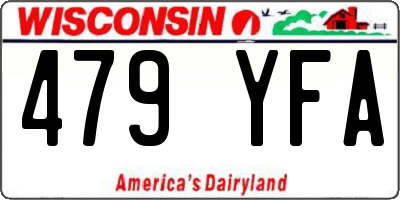 WI license plate 479YFA