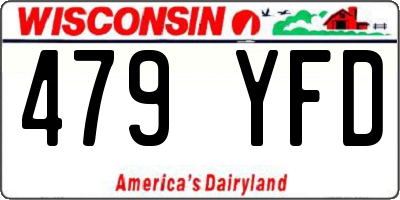 WI license plate 479YFD