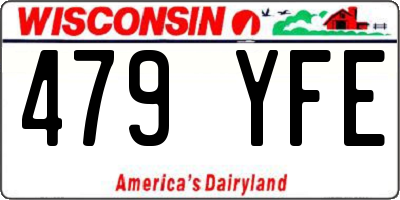 WI license plate 479YFE