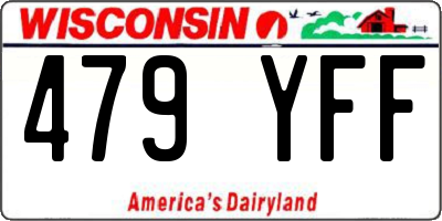 WI license plate 479YFF