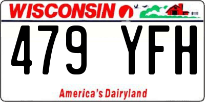 WI license plate 479YFH