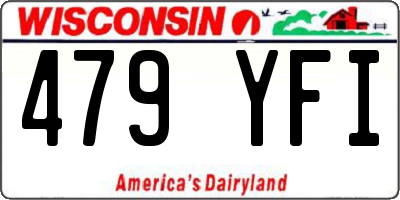 WI license plate 479YFI