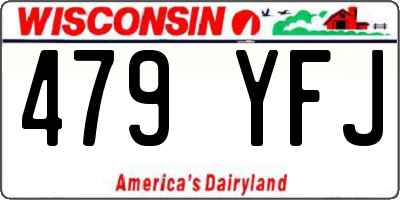 WI license plate 479YFJ
