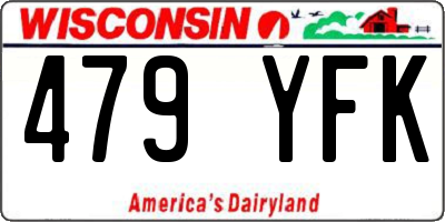 WI license plate 479YFK