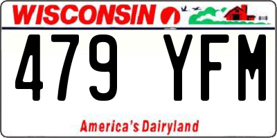 WI license plate 479YFM